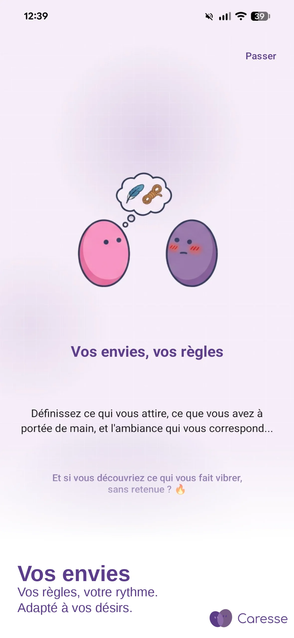 Caresse — configuration de session