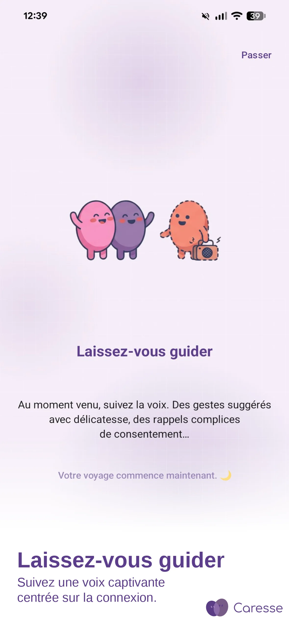Caresse — personnalisation du profil